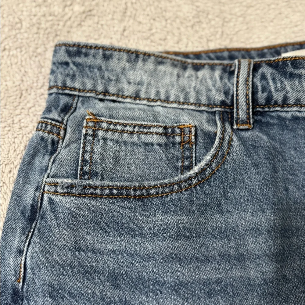 GOGO High Waist Blue Denim Shorts - Picture 6 of 9